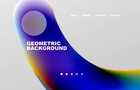 Abstract liquid background for your landing page design. Web page for website or Ilustración de archivo