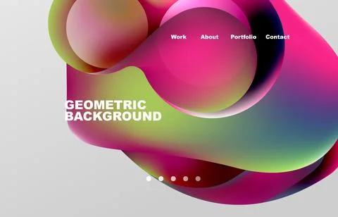 Abstract liquid background for your landing page design. Web page for website or Ilustración de archivo