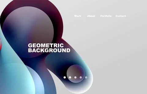 Abstract liquid background for your landing page design. Web page for website or Illustrazione stock