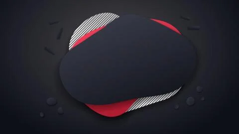 Abstract liquid banner with gradient. Dynamical geometric forms, shapes Stock Illustration