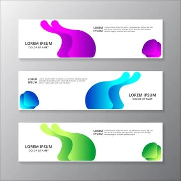 Abstract Liquid Banner Template, gradient color, modern layout web header, fo Stock Illustration