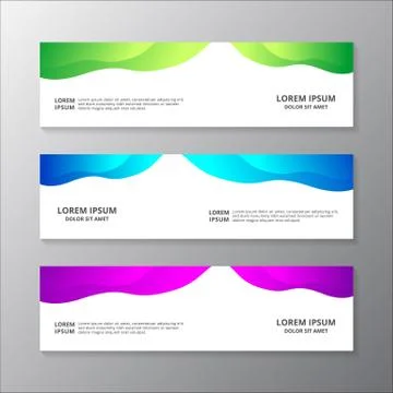 Abstract Liquid Banner Template, gradient color, modern layout web header, fo Stock Illustration