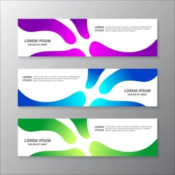 Abstract Liquid Banner Template, gradient color, modern layout web header, fo Stock Illustration