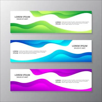 Abstract Liquid Banner Template, gradient color, modern layout web header, fo Stock Illustration