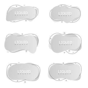 Abstract liquid banners Stock Illustration