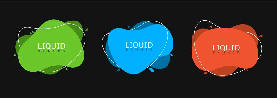 Abstract liquid banners Illustrazione stock
