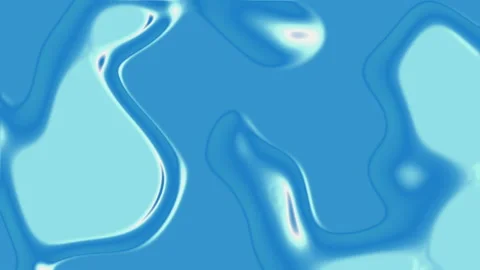 Abstract Liquid Blue Fluid Background with Smooth Light Aqua Waves Stock Footage 311036904