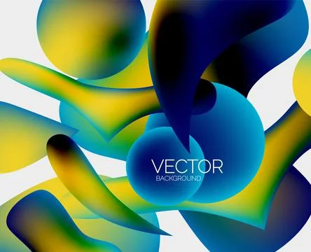 Abstract liquid bubble background. Liquid gradients Stock Illustration