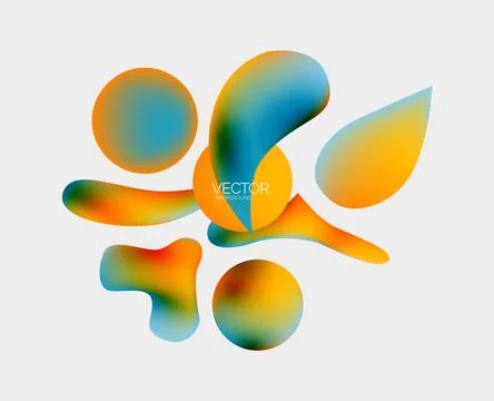 Abstract liquid bubble background. Liquid gradients Stock Illustration