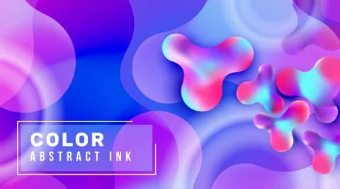 Abstract liquid bubble gradient vector background イラスト素材