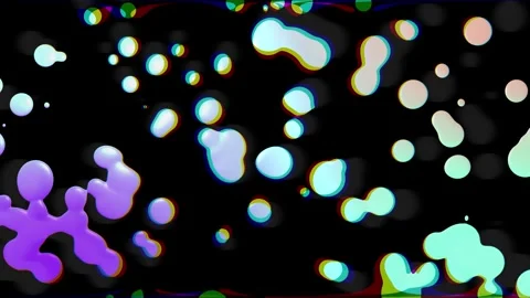 Abstract liquid bubbles background with chromatic aberration Stock Footage 337540600