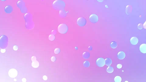 Abstract liquid bubbles with glow pastel colors. looped background Stock Footage 141145706