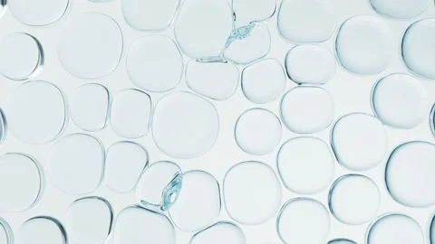 Abstract liquid bubbles motion and blue gel spheres background with cinemat.. Stock Footage 327109451