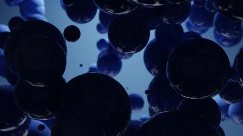 Abstract Liquid Bubbles Motion Stock Illustration