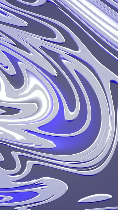 Abstract liquid chrome swirls with blue and white, futuristic motion background Stock Footage 343127085