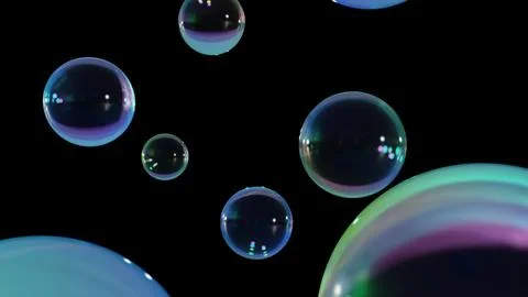 Abstract liquid circles on a multi-color background with spacing. Stock Illustration