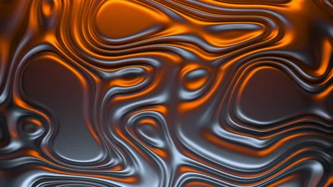 Abstract liquid colorful metalic pattern, 4k seamless loop Stock Footage