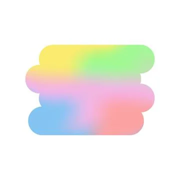 Abstract liquid colorful shape, floating drop of paint with gradient. Liquid ele Stock Illustration