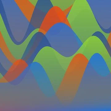 Abstract liquid colorful wave background with overlapping fluid shapes for .. Stockillustratie