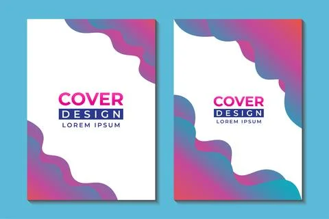 Abstract Liquid Cover Design Template with Editable Text Style. Vibrant Mul.. Stock Illustration