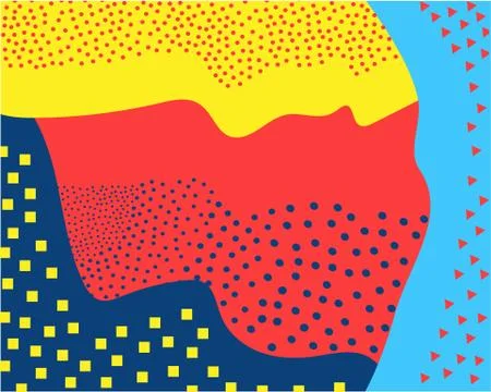 Abstract liquid creative patterns with dynamic linear waves.maps, a set of color Illustrazione stock