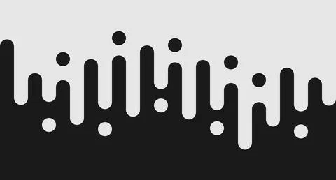 Abstract liquid dripping black and white background pattern Stock Illustration