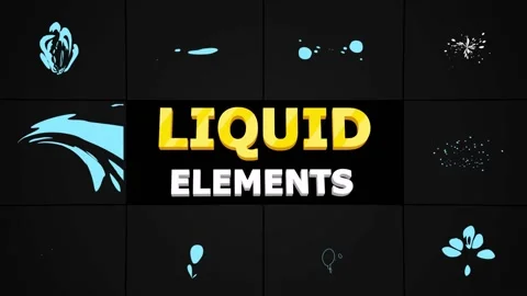 Abstract Liquid Elements | After Effects After Effects stock