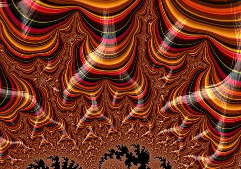 Abstract liquid fire fractal background Stock Illustration