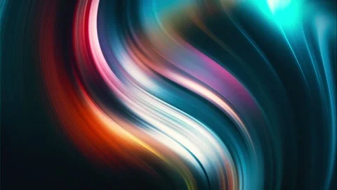 Abstract liquid flow animation with vibrant neon color waves Stock Footage 327548023
