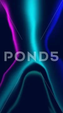 Abstract Liquid Flow with Neon Glow in Dark Moody Background PSD Template