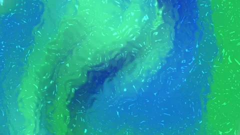 Abstract liquid flow vibrant blue green background with shimmering particles Stock-Footage 339699168