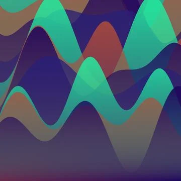 Abstract liquid fluid background with colorful overlapping wavy layers and .. 스톡 일러스트