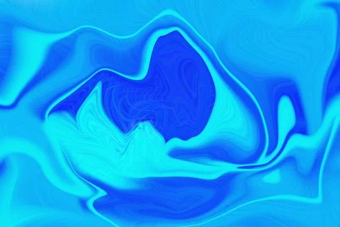 Abstract liquid fluid background featuring flowing blue and cyan waves Stock Illustration
