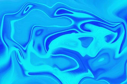 Abstract liquid fluid background featuring vibrant shades of blue and cyan Stock Illustration