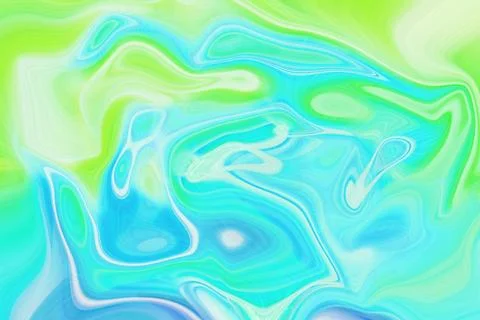 Abstract liquid fluid background featuring vibrant swirls of cyan blue Stock Illustration