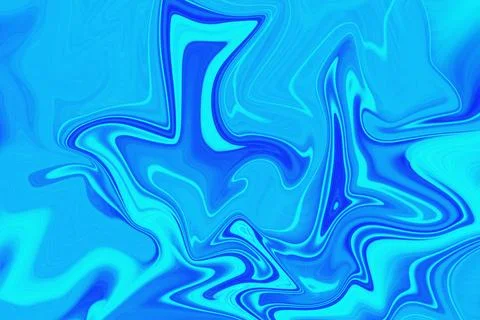 Abstract liquid fluid background with flowing swirls of vibrant blue 스톡 일러스트