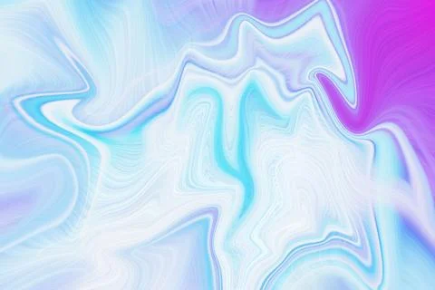 Abstract liquid fluid background with flowing swirls of pastel blue 库存插图