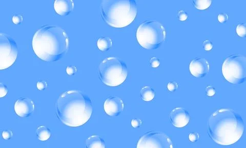 Abstract liquid fluid circles blue background. sphere pattern. Stock Illustration
