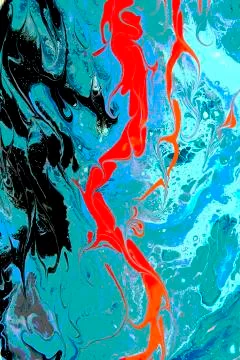 Abstract liquid fluid effect color pattern, vertical panorama Stock Illustration