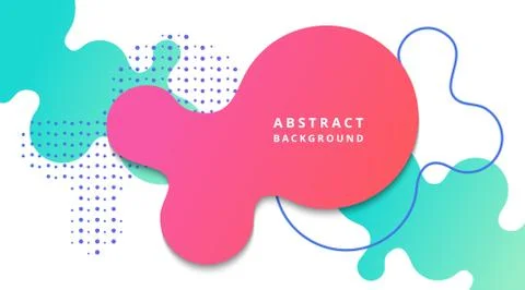 Abstract Liquid Fluid Gradient Dynamic Background Template Stock Illustration