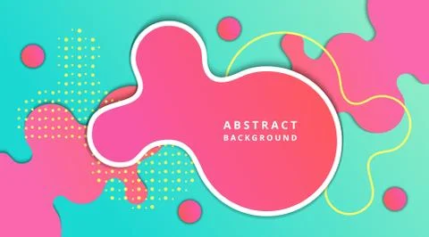 Abstract Liquid Fluid Gradient Dynamic Background Template Stock Illustration
