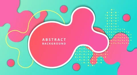 Abstract Liquid Fluid Gradient Dynamic Background Template Illustrazione stock
