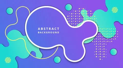 Abstract Liquid Fluid Gradient Dynamic Background Template Stock Illustration