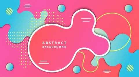 Abstract Liquid Fluid Gradient Dynamic Background Template Stock Illustration