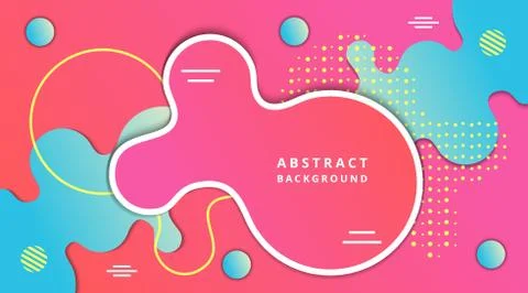 Abstract Liquid Fluid Gradient Dynamic Background Template Stock-Illustration