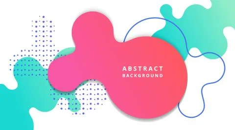 Abstract Liquid Fluid Gradient Dynamic Background Template Stock-Illustration