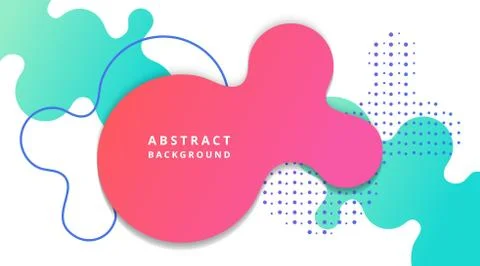 Abstract Liquid Fluid Gradient Dynamic Background Template Illustrazione stock