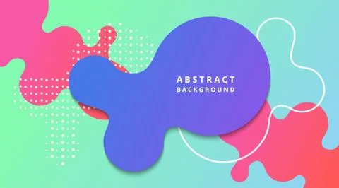 Abstract Liquid Fluid Gradient Dynamic Background Template Illustrazione stock