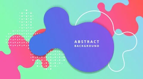 Abstract Liquid Fluid Gradient Dynamic Background Template Stock Illustration