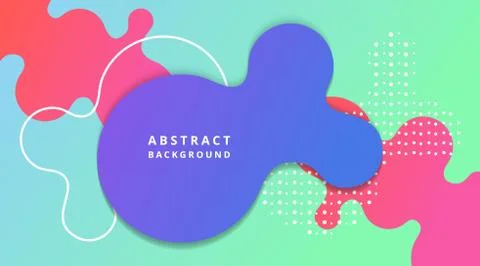 Abstract Liquid Fluid Gradient Dynamic Background Template Stock Illustration
